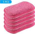 Kitchen Dish Sponge Scrubber Non Scratch, Dishcloth No Odor Reusable Washable Multipurpose Scrub Pads Sponges Heavy Duty for Dawn Dish Soap Cleaning of Sink Pans