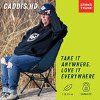 GRAND TRUNK Caddis HD – Heavy Duty Portable Outdoor Chair, Lightweight Camping Chair, Compact Folding Design for Travel, Backpacking & Outdoor Adventures (Storm Blue)