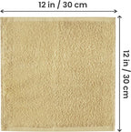 Utopia Towels 12 Pack Cotton Washcloths Set, 100% Ring Spun Cotton, Premium Flannel Face Cloths, Highly Absorbent and Soft Feel Fingertip Towels, Beige