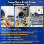 REVIV Washing Machine Cleaner Tablets – 24 Count, 12-Month Supply – Deep Cleaning & Odor-Removing Tablets for Front Load, Top Load & HE Washers – Biodegradable, Septic-Safe, Non-Toxic Descaler