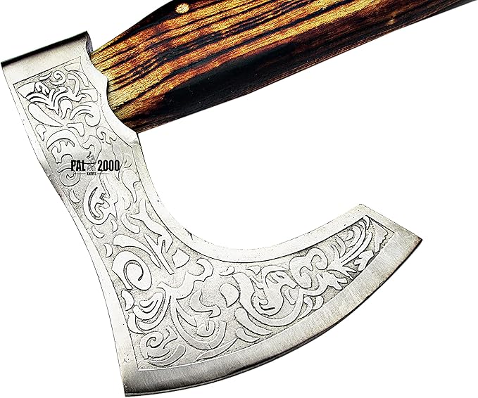 Splitting Axe Camping Chopping Hatchet Viking Tomahawk Battle Hunting Outdoor Solid Wood Handle 2031