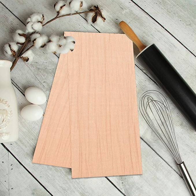 RUVANTI Flour Sack Towels 12 Pack 28 x 28 Inches, Ring Spun 100% Cotton Dish Towel, Machine Washable, Absorbent - Flour Sack Kitchen Towels for Drying and Cleaning - Peach