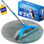 PetLovers EzLint Mega 52" Carpet Rake & Pet Hair Removal Tool – Dog & Cat Hair Remover Broom with Adjustable Handle & Extra Wide Head for Carpets, Rugs & Stairs, Blue