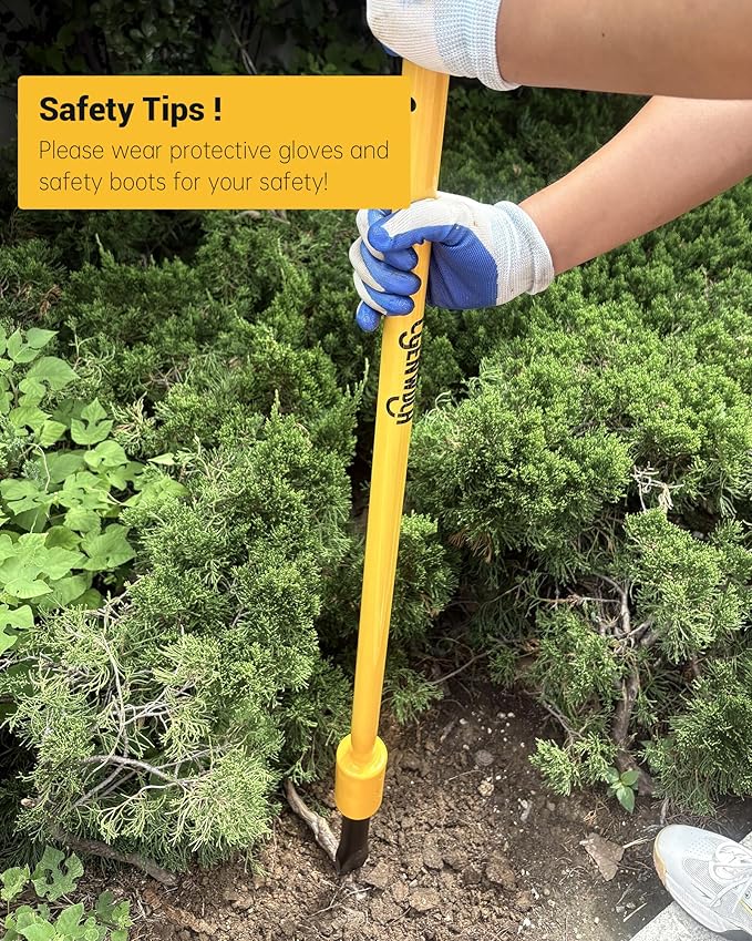 Heavy Duty Tree Root Removal Tool, Root Cutting Shrub Cutter Remover Tool Spade Bar, Fit for Bamboo, Tree Roots, Rocks, Shrubs, Bushes, Stumps. Sliding Gravity Hammer Mechanism