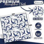 WESERWEF Design Microfiber Glasses Cleaning Cloth – Premium Cleaning Cloth for Eyeglasses, Screens, Tablets, Cameras & Lenses, 12" x 12", Ultra-Soft & Scratch-Free (Whales)