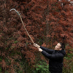 Steel Straw Sickle with Replaceable Wooden Handle Function, Manganese Steel Blade, Handheld Gardening Tools Multipurpose Gardening Weeding Grass Sickle and Farming Portable Safety Sickle