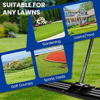 Lawn Leveling Rake, 30x10 Inch Carbon Steel Soil Leveler with 78" Adjustable Long Handle, Perfect for Yard, Golf Field, Dirt & Ground Surfaces