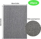 20Pcs Cleaning Screens for Toilets Cleaner Hard Water 5.5 x 4 Inch Flexible Scrubbing Pads for Household Cleaning Scouring Mesh Pad for Remove Grills Carbon Rust Scale (20)