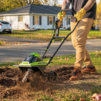 Earthwise Power Tools by ALM TC70040EW 11-Inch 40-Volt Lithium-Ion Cordless Electric Tiller/Cultivator, 4Ah Battery & Charger Included, Green