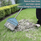 Thatch Rake 66-Inch Adjustable Handle Dethatcher Rake,17-Inch Wide Leaf Rakes, Suitable for Gardens, Yards, Lawns, Used for Cleaning Dead Grass, Thatch, Leaves, Pine Needles, Branches