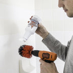 Bring It On Cleaner Hard Water Stain Remover + Grout Brush Cleaner Drill Brush Set, Shower Door, Tile Floor Cleaner, Great Baseboard Cleaner Tool Attachment 16 Fl Oz