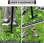 High Hardness Weed Pulling Tool - Manual Stand Up Weed Puller Tool Head Replacement - 4-Claw Steel Head Design, Black