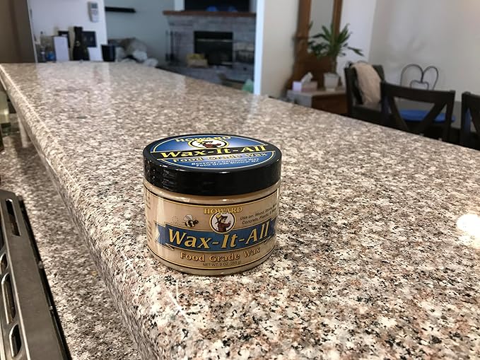 HOWARD - Protective Food-Grade Wax: Beautifies and Extends the Finish of Surfaces. Ideal for Wood, Stone, Metal, Cement, Paint, Plastics, and More. Size: 9 Fl oz.