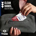 Hand Sanitizing Wipes Travel Size by Singular Wipes –30ct Individually Wrapped | Fragrance-Free, Moisturizing, 70% Isopropyl Alcohol Wipes | Travel, Home, Office, Daily Use | Made in USA