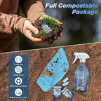 All Purpose Cleaner Refill – 12 Tablets (12 x 16 Fl oz) Multipurpose Cleaners -Can Make 192 Fl oz Bathroom Cleaner Spray Cleaning Tablets Refill - Vegan, No Plastic - Ocean Breeze