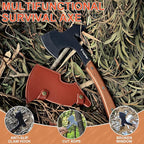 ToughEdgeTactical Tomahawk Axe Hatchet with Leather Sheath & Gift Box - Multi Functional Camping & Survival Outdoor Tool Gadgets