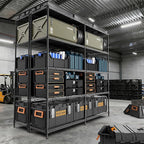 M MZG 5 Tiers Storage Shelves Load 1500LBS, Metal Shelving Wire Metal Shelving Unit Shelves for Storage Adjustable Garage Shelving for Pantry Kitchen Garage Black 15.8" D x 33.5" W x 70.5" H