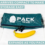 Pack Gear Hanging Suitcase Organizer - Our Large Hanging Luggage Organizer Fits Any Suitcase - Our Packing Cubes For Travel Uses Mesh Windows to Make it Easy to Find your Clothes (Green, L)