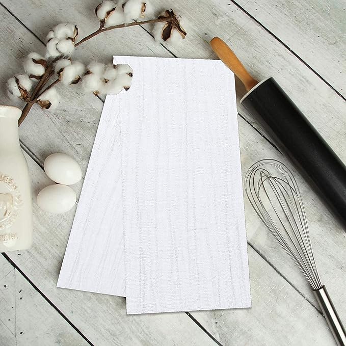 RUVANTI Flour Sack Towels 12 Pack 28 x 28 Inches, Ring Spun 100% Cotton Dish Towel, Machine Washable, Absorbent - Flour Sack Kitchen Towels for Drying and Cleaning - White