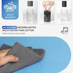 MR.SIGA Waffle Pattern Cleaning Cloths, Reusable Absorbent Microfiber Cleaning Cloths, Lint Free Microfiber Kitchen Towels, 6 Pack, Gray, 12.6 x 12.6 inch