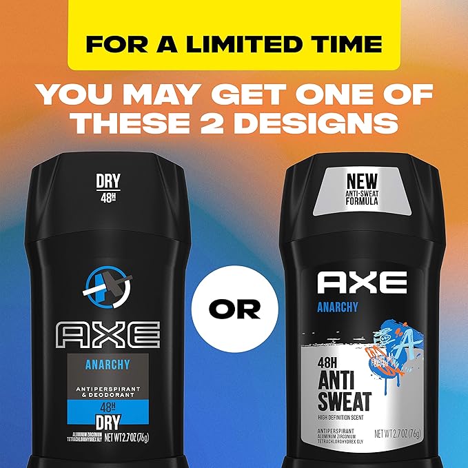 AXE Antiperspirant Deodorant Stick for Men Anarchy For Him 2.7 oz (pack of 2)