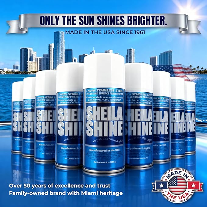 Sheila Shine 3 x 10oz Stainless Steel Cleaner and Polish - Removes Grease, Fingerprint & Watermark - Kitchen Appliances, Refrigerators, Sinks, Ovens & Grills - Stainless Steel Cleaning Spray