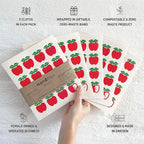 Nordhus Design Swedish Dishcloths, 5 Apple Cloths, Made in Sweden - Reusable, Washable Cellulose Cotton Kitchen Cloths - Replace Paper Towels, Wipes, Sponges, Dish Rags