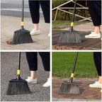 Yocada Heavy-Duty Broom Outdoor Commercial for Courtyard Garage Lobby Mall Market Floor Home Kitchen Room Office Pet Hair Rubbish 54Inch