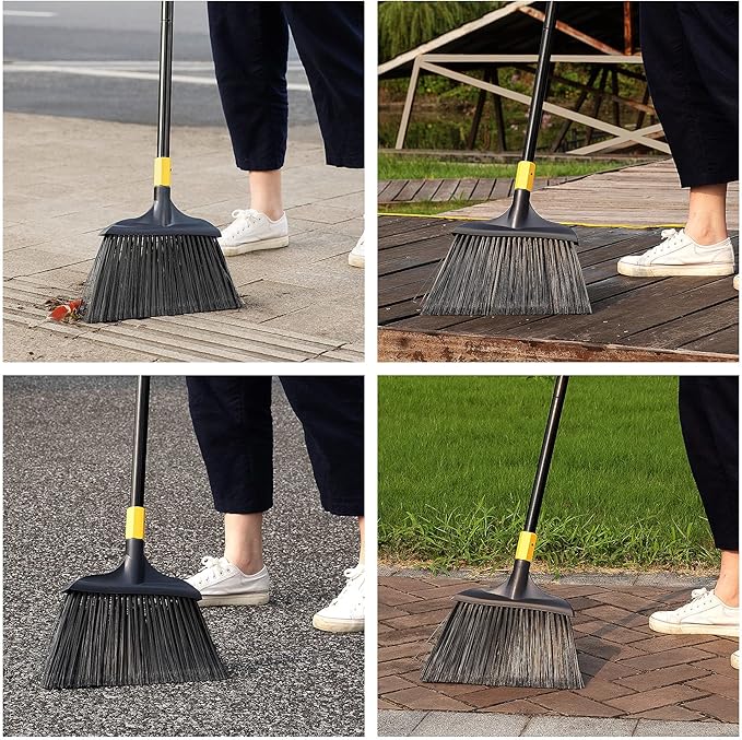 Yocada Heavy-Duty Broom Outdoor Commercial for Courtyard Garage Lobby Mall Market Floor Home Kitchen Room Office Pet Hair Rubbish 54Inch