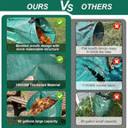 60Gallon Leaf Collector and Adjustable Metal Rake Set,Detachable 18 Tines Leaf Rake with Dustpan-Type Leaf Bag,Leaves Pick up Tool Set,Lawn and Leaf Collector Tool Kit for Lawn Yard Leaves,Shrub,Grass