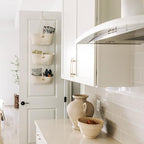 OrganiHaus White 3-Tier Wall Hanging Baskets for Organizing, Hanging Storage Basket, Over the Door Basket Organizer, Wall Mounted Basket for Nursery Organization, Hanging Baskets for Nursery Decor