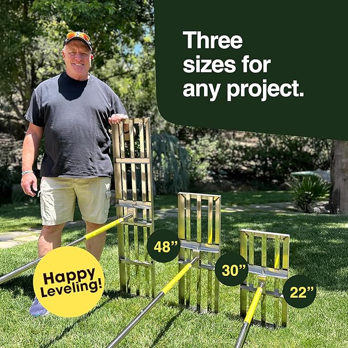 Rocklin™ Lawn Leveling Rake – 22” x 10” Stainless Steel Levelawn Tool with 78” Handle | Smooth & Level Soil, Sand or Grass | Durable Leveling Tool for Lawn, Yard and Garden