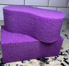 Multi-Purpose Sponges for Cleaning - Purple 2 Pack, Large Sponges for Car Washing, Tile & Grout, All Purpose Cleaning
