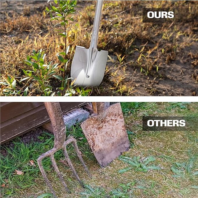 2wayz | Garden Shovel - 32.2 x 6.9 in - Heavy Duty Stainless Steel Edging & Digging Spade for Gardening, Landscaping, Tree Planting, Farming, and Yard Work - Durable Farmer & Gardener Tool