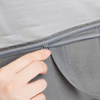 Amazon Basics Under Bed Fabric Zipper Storage Container Bags with Window and Handles, 2-Pack, 30.2 x 20 x 5.7 inches, Gray