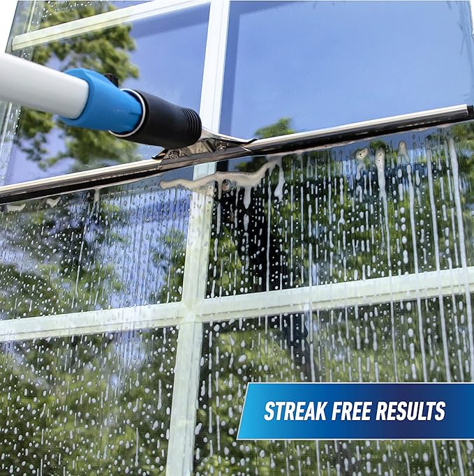 Unger Professional Streak-Free EasyGlide Glass Cleaner Concentrate, 32 oz – Ammonia-Free, Makes 25 Gallons of Solution , Safe for Tinted Windows, LOW-E Glass, Windshields & Mirrors