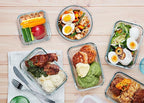 30 Pieces Glass Food Storage Containers with Upgraded Snap Locking Lids,Glass Meal Prep Containers Set - Airtight Lunch Containers, Microwave, Oven, Freezer and Dishwasher Friendly (White)