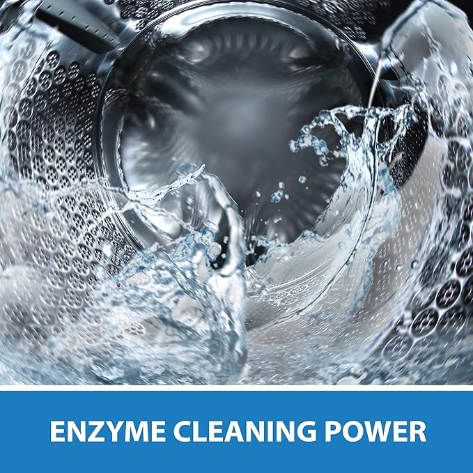 SANI 360° Washing Machine Cleaner, 12 Month Supply is Formulated with Enzyme, Deep Cleans and Deodorizes Front and Top Loading Washers