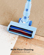 Cordless Vacuum Cleaner, 8-in-1 Lightweight Stick Vacuum with 45mins Runtime, Powerful Suction, Rechargeable Cordless Vacuum for Carpet, Tile, Pet Hair, Hardwood Floors, Blue