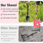 SHARK ATTACK 28 Inch Garden Shovel, Kids Shovel with D-Grip Handle Kids Shovel, Steel Construction with Powder Coating, Compact Digging Tool for Gardening, Camping & Car Emergency(D-Grip mini Shovel)