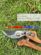 Garden Shears, Japanese Floral branch cutters, Snips for Gardening, Flower scissors Florist clippers, Hand Held Pruners for Gardening Heavy Duty, Pruning shears for garden (Wood Black)