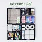 NEATERIZE Baskets For Organizing Set Of 9 Navy - Storage Baskets For Shelves - Perfect Closet Organizer Bins, Bathroom Basket, and Pantry Basket - Small Storage Bin For Shelves - Bin For Organization