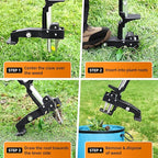 Weed Puller Tool, Heavy Duty Stand Up Weed Puller with 39.3" Long Handle & Tough Stainless Steel Claws, Detachable Gardening Hand Weeding Tool for Lawn Garden Without Bending, Pulling, or Kneeling