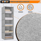 5-Shelf Hanging Storage Closet Organizer, Linen Rv Storage and Organization for Wardrobe, Inside, Camper Accessories, Nursery, Baby Room