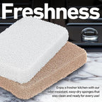 Casanero 6-Pack Silicone Scrubbing Sponges, Heavy-Duty, Non-Scratch | Reusable, Odor-Free, Multi-Purpose Cleaning for Dishes, Non-Stick, Countertops