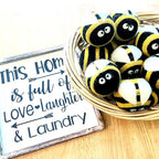 Friendsheep Wool Dryer Balls, Organic Reusable Fabric Softener Alternative for Laundry, Handmade, Fair Trade, Hypoallergenic, Eco-Friendly, Plastic-Free (6 Pack XL – Busy Bees)