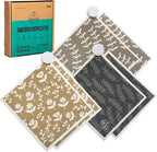 Harps&Seb Swedish Dishcloths for Kitchen Dishcloths - 6 Pack, Reusable Paper Towels with Clips, Super Absorbent Washable Non-Scratch Swedish Dish Towels, No Odor, Biodegradable