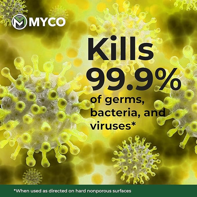 Myco Mold Control Concentrate – EPA-Registered Hospital Grade Disinfectant & Cleaner, Quat Formula for Mold Remediation & Bacteria Control, Commercial & Residential Use, 1 Gallon