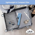 FEPPO Travel Steamer for Clothes, 110-240V Dual Voltage Portable Steamer & Iron 2 in 1, Fast Heat Up, 1100W Powerful Garment Steamer, Large Ceramic Heat Panel for Home & Global & Europe Traveling