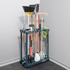 VEVOR Garden Tool Organizer, 10 Slots, Yard Tool Tower Rack for Garage Organization and Storage, Hold Long-Handled Tool/Rake/Broom/Shovel, PP Garden Tool Stand Holder Organizer for Yard, Shed, Outdoor